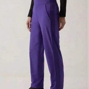 Athleta Women's Brooklyn lined Pants Noble Blue four zipper pockets Size 8